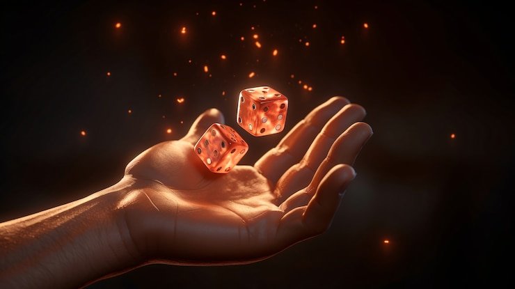 Dealer Live Casino dengan meja permainan dan pengunjung yang menikmati taruhan